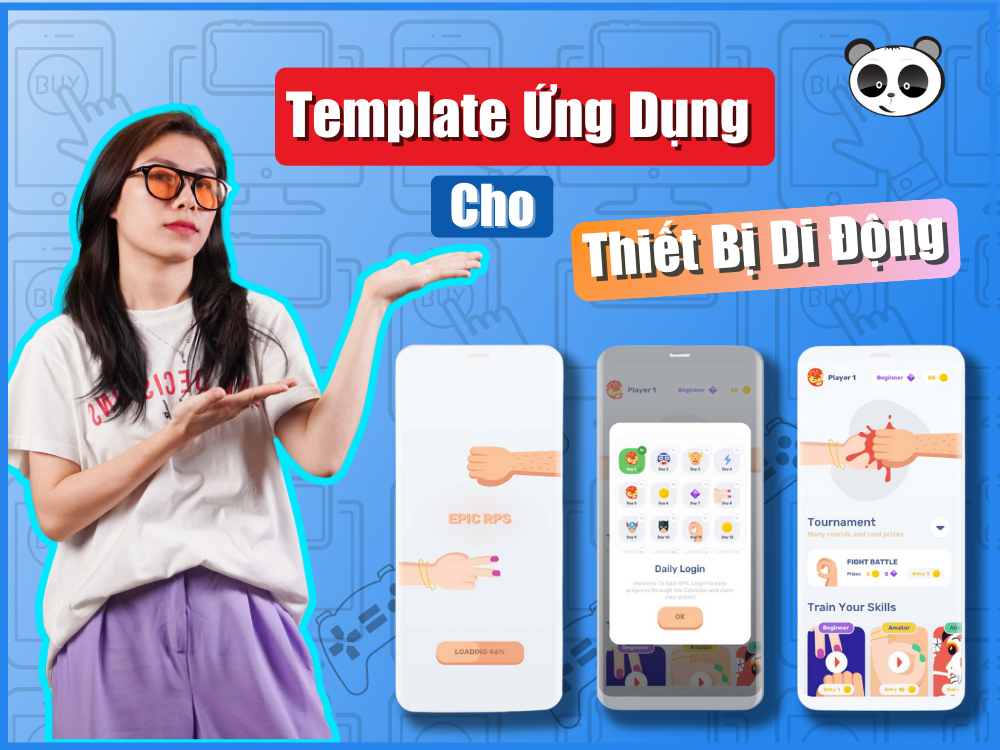 Template ứng dụng cho thiết bị di động